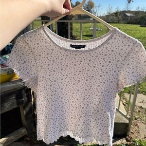 American Eagle Outfitters Speckled White Top